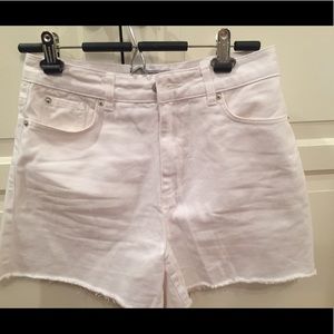 New look white denim shorts